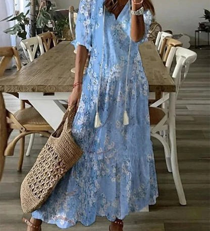 LUNA | BOHO STILIUS MIDI SUKNELĖ BE PASTANGŲ