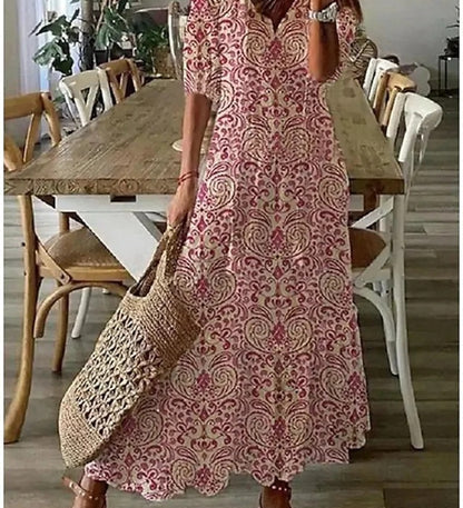 Michaela - Boho Suknelė su Pilvo Dangteliu