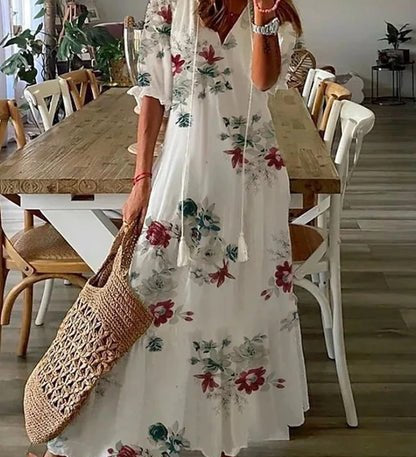 LUNA | BOHO STILIUS MIDI SUKNELĖ BE PASTANGŲ